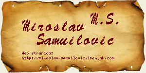 Miroslav Samuilović vizit kartica